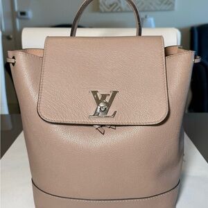Louis Vuitton Taupe Leather Backpack